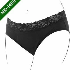 Kopen ๐ Bamboozy Menstruatie Ondergoed 4-laags Mid-Heup Maat 2XL 44-46 Zwart Period Underwear Duurzaam Menstrueren Incontinentie Zero Waste Daisy ๐