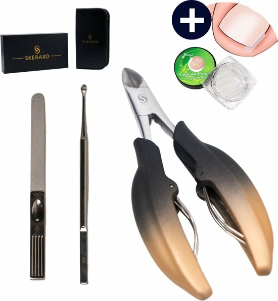 Korting 🔥 Skeraxo® Professionele Pedicureset Nageltang Kalknagel - Met Nagelvijl & Vuil Verwijderaar - Nagelschaar Voor Harde Teennagels – Nagelknipper Ingegroeide Teennagel - Inclusief Teennagel Correctors 😀 1 Korting 🔥 Skeraxo® Professionele Pedicureset Nageltang Kalknagel - Met Nagelvijl & Vuil Verwijderaar - Nagelschaar Voor Harde Teennagels – Nagelknipper Ingegroeide Teennagel - Inclusief Teennagel Correctors 😀