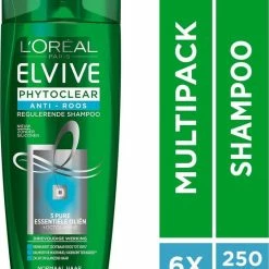 Aanbiedingen 🥰 L’Oréal Paris L'Oréal Paris Elvive Phytoclear Anti Roos Shampoo - 6x 200 Ml - Voordeelverpakking 🥰 -BRAUN Shop 550x642 1