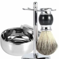 Begroting ๐งจ Sitna Complete Scheerset - Vaderdag Cadeau - RVS Scheerkom - Scheerkwast - Scheermeshouder - Badkamer Set - Scheerspullen ๐