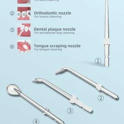 Groothandel 🔔 SeaGo Waterflosser - 300ml - Draagbaar - Set - 4 Opzetstukjes - Flosapparaten - Waterpik - Wit 💯 -BRAUN Shop 550x661 1