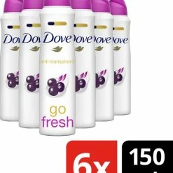 Groothandel 🛒 Dove Go Fresh Acai Berry & Waterlily Deodorant Spray Antitranspirant - 6 X 150 Ml - Voordeelverpakking 👏 20 Groothandel 🛒 Dove Go Fresh Acai Berry & Waterlily Deodorant Spray Antitranspirant - 6 X 150 Ml - Voordeelverpakking 👏 -BRAUN Shop 550x667