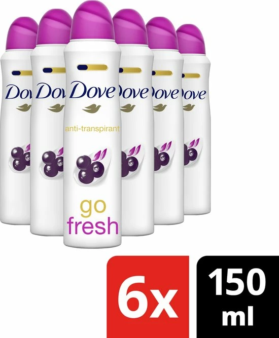 Groothandel 🛒 Dove Go Fresh Acai Berry & Waterlily Deodorant Spray Antitranspirant - 6 X 150 Ml - Voordeelverpakking 👏 9 Groothandel 🛒 Dove Go Fresh Acai Berry & Waterlily Deodorant Spray Antitranspirant - 6 X 150 Ml - Voordeelverpakking 👏 - Afbeelding 9
