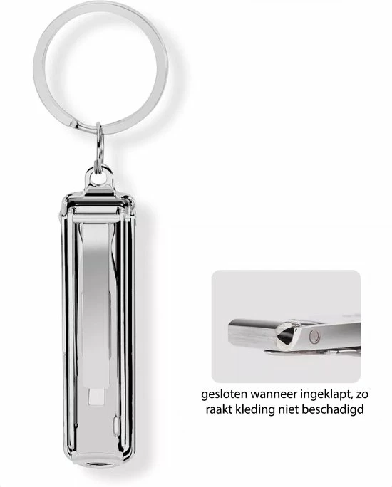 Beste Verkoop π INTER-ESQUE Nagelknipper Sleutelhanger - Met Nagelvijl - Zilver β 4 Beste Verkoop π INTER-ESQUE Nagelknipper Sleutelhanger - Met Nagelvijl - Zilver β - Afbeelding 4