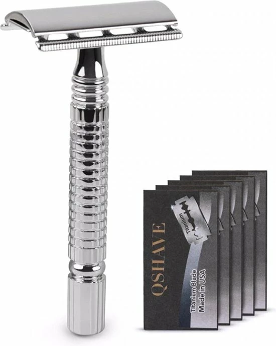 Beste deal 🛒 Safety Razor QSHAVE + 5 Titanium Scheermesjes – Dubbelzijdig Scheermes Voor Mannen En Vrouwen – Klassiek Scheermes 🤩 7 Beste deal 🛒 Safety Razor QSHAVE + 5 Titanium Scheermesjes – Dubbelzijdig Scheermes Voor Mannen En Vrouwen – Klassiek Scheermes 🤩 - Afbeelding 7