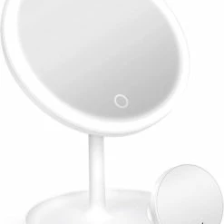 Top 10 𧨠Merkloos Deweisn Verlichte Make-upspiegel, LED-kaptafelspiegel Met Afneembare Houder, Make-upspiegel Met 10x Vergroting, Slimme Schakelaar En USB-oplader, Draagbaar 90° Draaibaar π