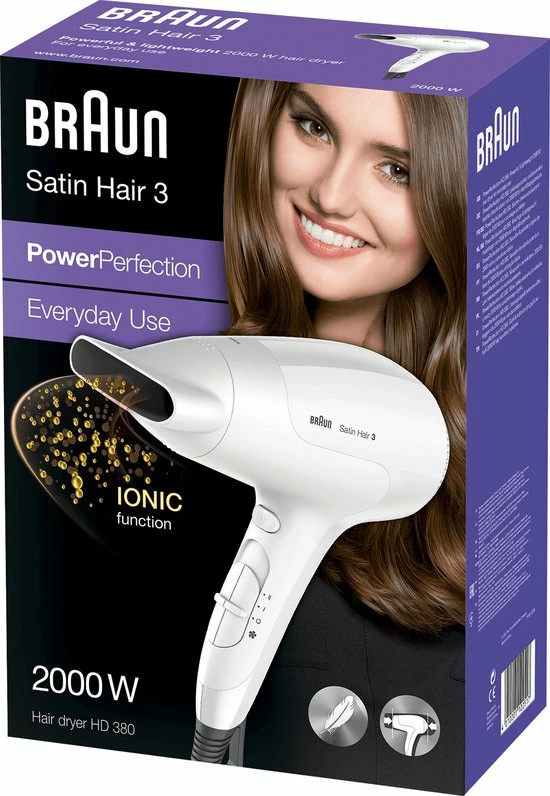 Gloednieuw 😍 Braun Satin Hair 3 PowerPerfection HD380 – Haardroger 👏 14 Gloednieuw 😍 Braun Satin Hair 3 PowerPerfection HD380 – Haardroger 👏 - Afbeelding 14