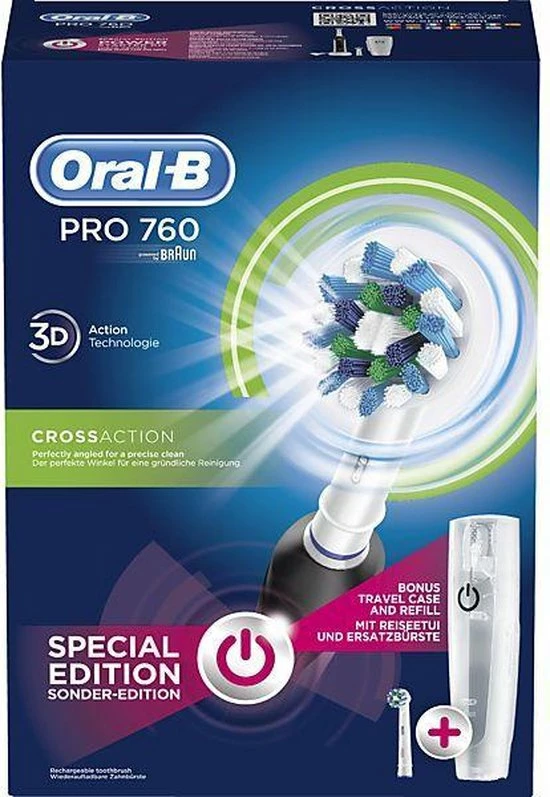 Aanbiedingen π Oral B Oral-B PRO 760 Volwassene Roterende-oscillerende Tandenborstel Zwart βοΈ 3 Aanbiedingen π Oral B Oral-B PRO 760 Volwassene Roterende-oscillerende Tandenborstel Zwart βοΈ - Afbeelding 3