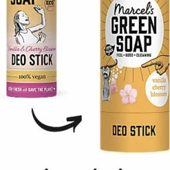 Nieuw 👍 Marcel's Green Soap Deo Stick Vanille & Kersenbloesem - 40 Gram ⭐ -BRAUN Shop 550x799